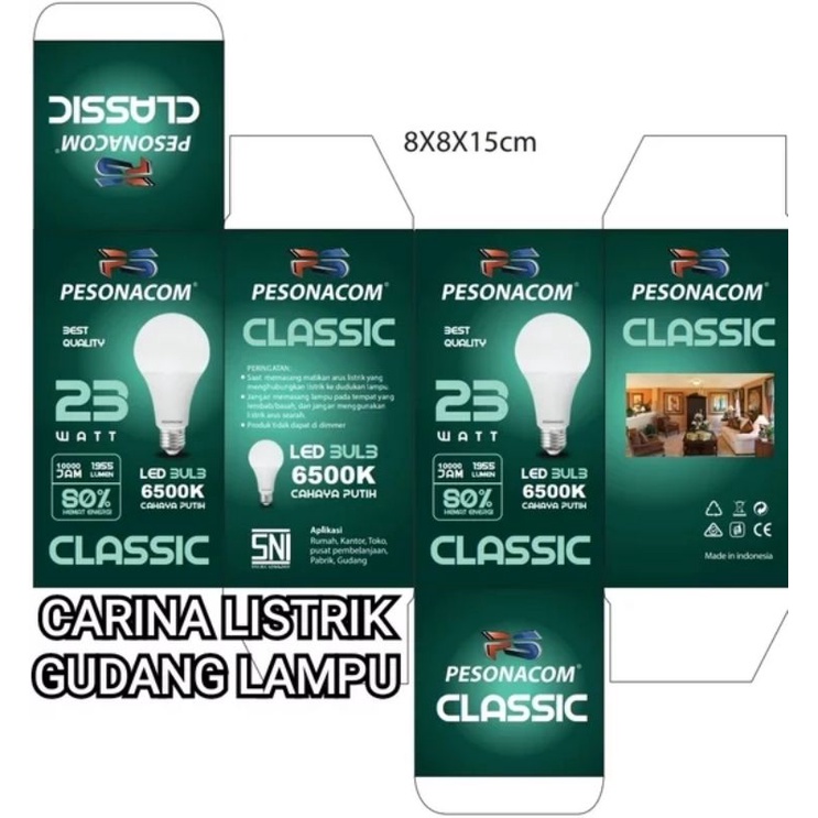 PESONACOM CLASSIC LED BULB 23W 23 Watt CAHAYA PUTIH SNI