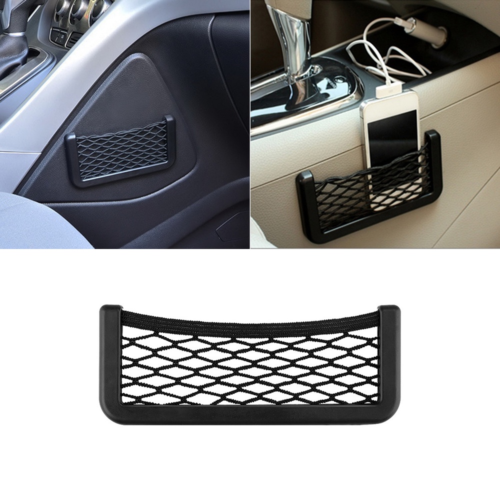 Klip Penyimpanan Tas Penyimpanan Jaring Mobil Phone holder Jaring Tali Elastis Aksesoris Mobil