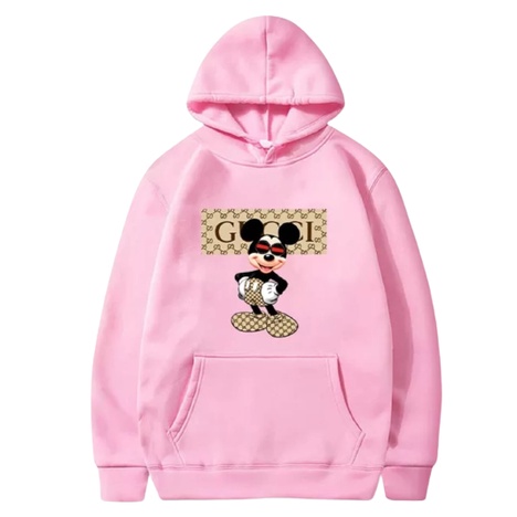 sasuke.id / Hoodie Jumper Mickey Mouse Pink ReadySize M-XXL Unisex Pria dan Wanita Terbaru