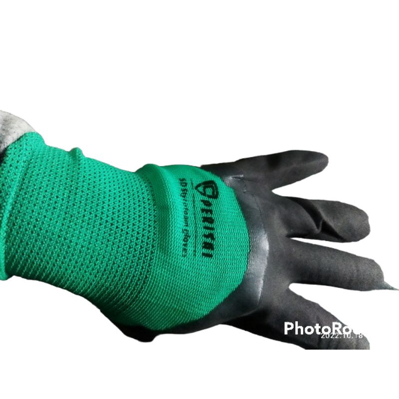 sarung tangan safety kerja lapis karet terbaru merk PERISAI