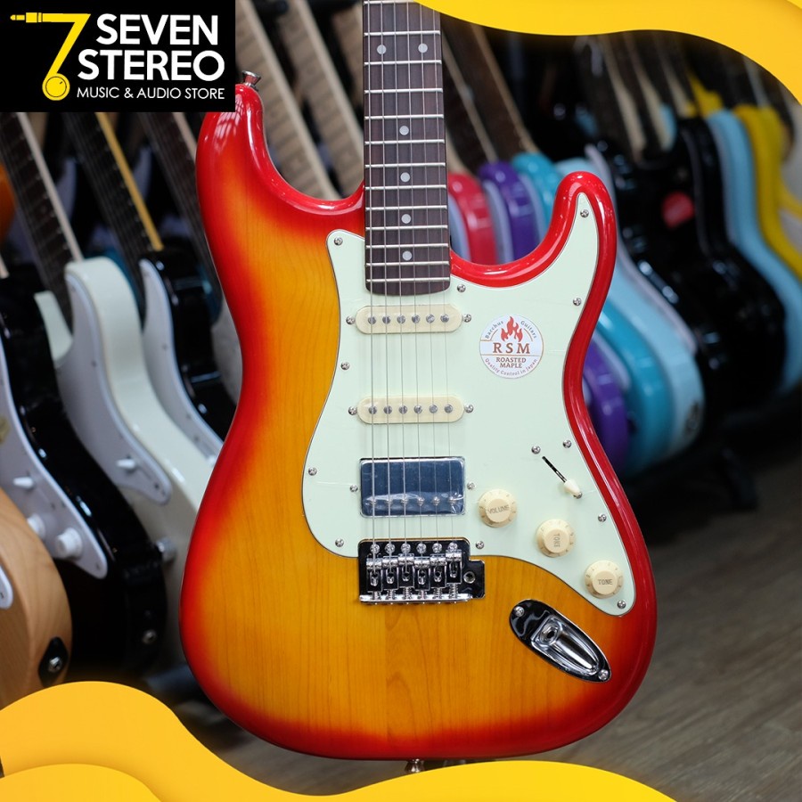 Bacchus BST2RSM Cherry SB Roasted Maple HSS Stratocaster Rosewood FB