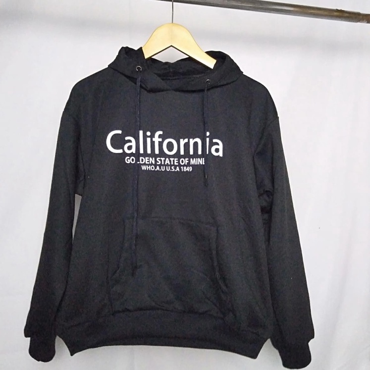 Hoodie Pria California Bahan Fleece