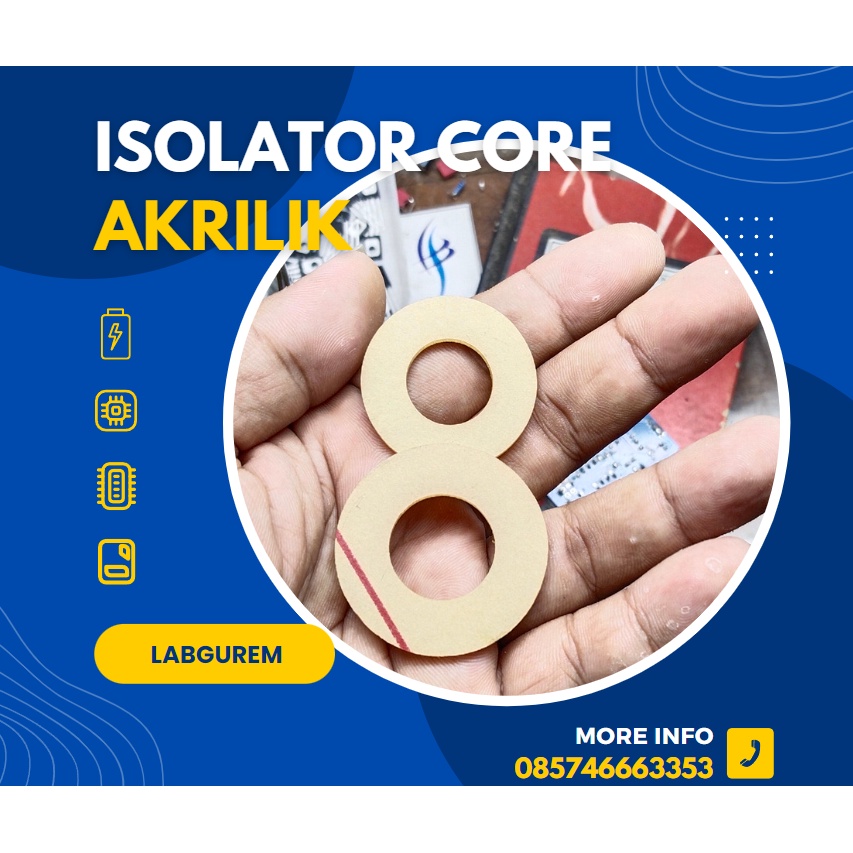 Isolator spacer Core ke PCB Akrilik