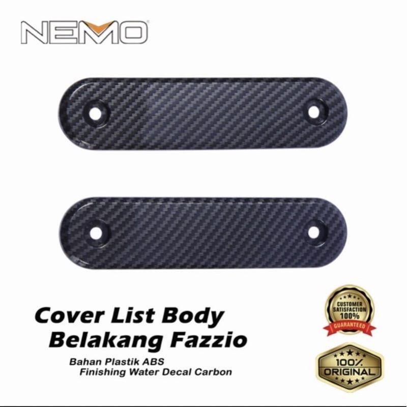 COVER LIST BODY BELAKANG FAZZIO CARBON NEMO ORGINAL