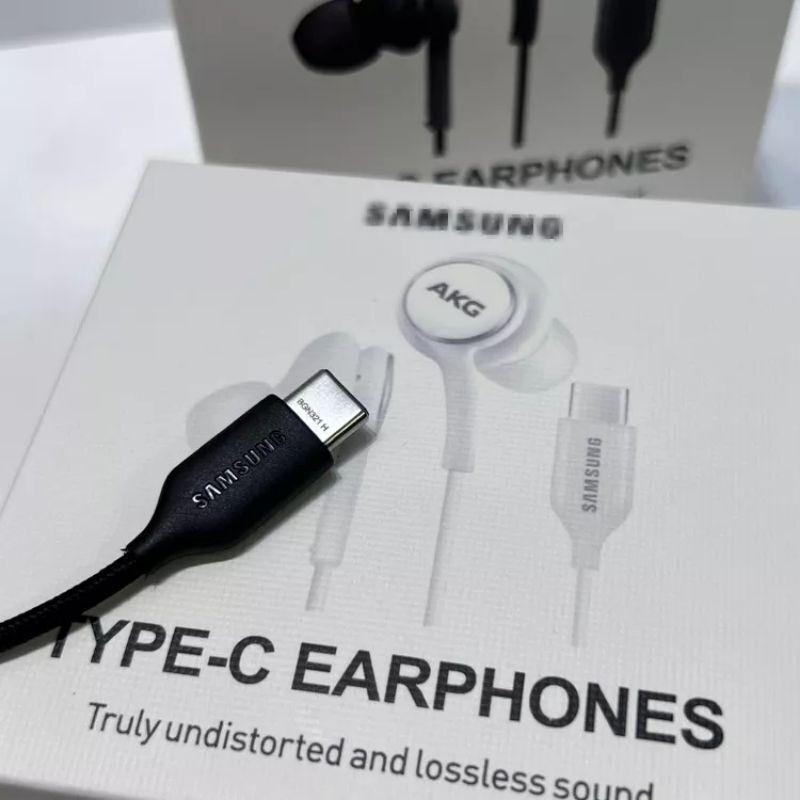 EARPHONE AKG ORIGINAL100% SAMSUNG GALAXY A53 5G HEADSET HANDSFREE ORI JACK TYPE C PURE BASS