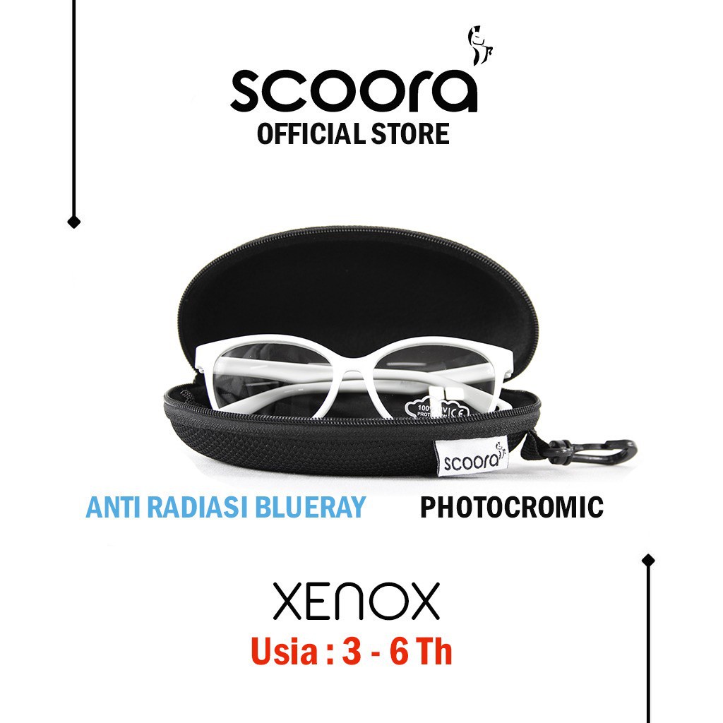 Scoora Xenox Suglasses (anak 3-6 th) (7 tahun - dewasa 25 tahun)  / Kacamata Anak anti radiasi dan Sinar UV/ kacamata