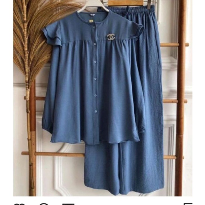 ONE SET REVA / SETELAN CRINCLE / SETELAN REVA REMPEL