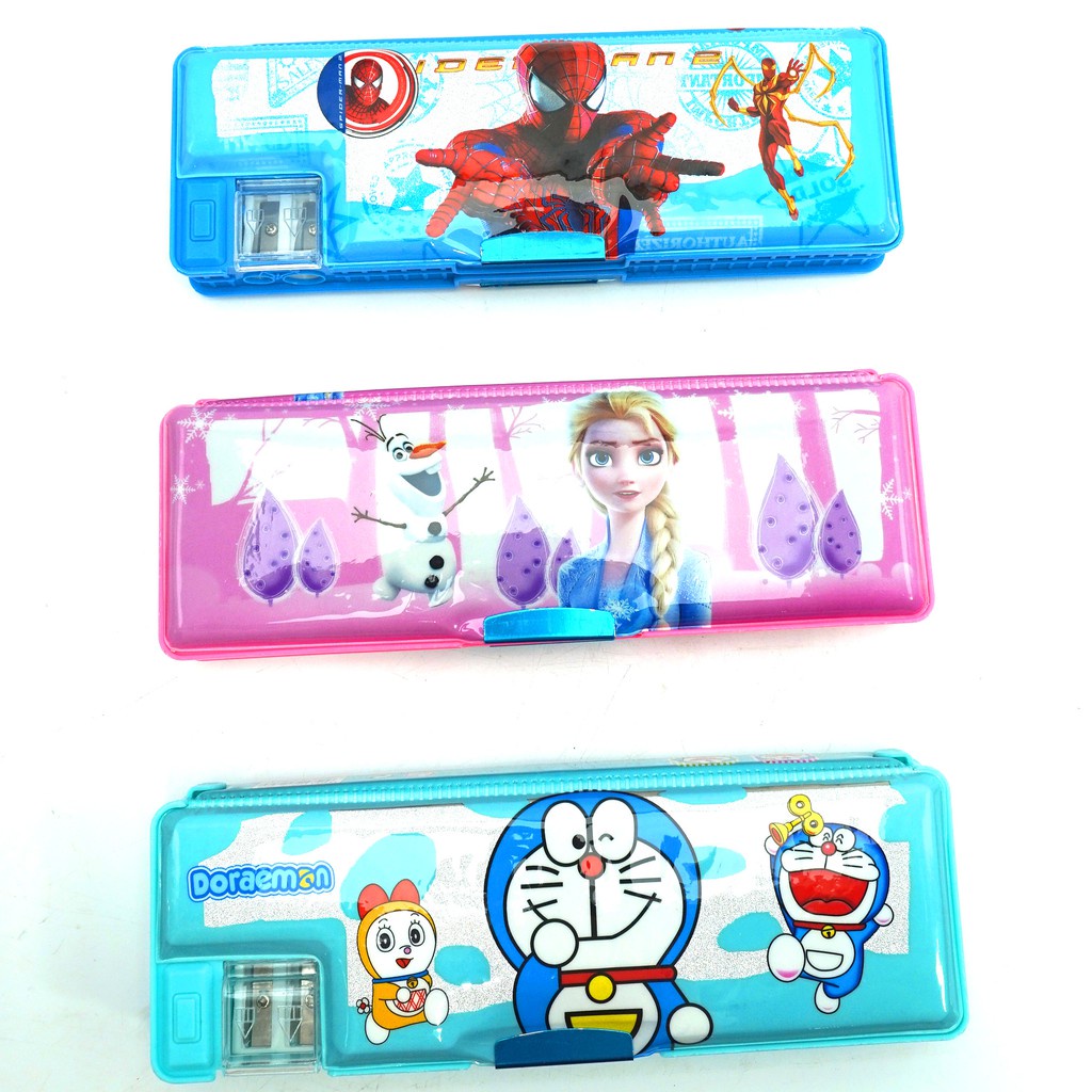 Kotak Pensil (Pencil Case) Unik Doraemon, Unicorn, Frozen Lengkap Canggih