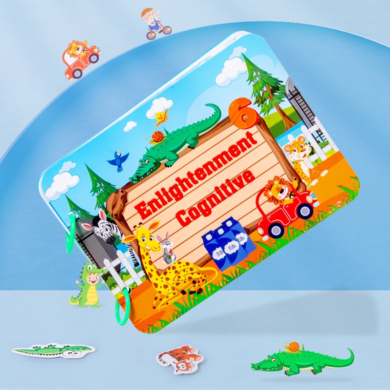 Buku Edukasi Sticker Enlightenment Cognitive / Buku Sticker Aktivitas Anak / Busy Book Quite Book Anak