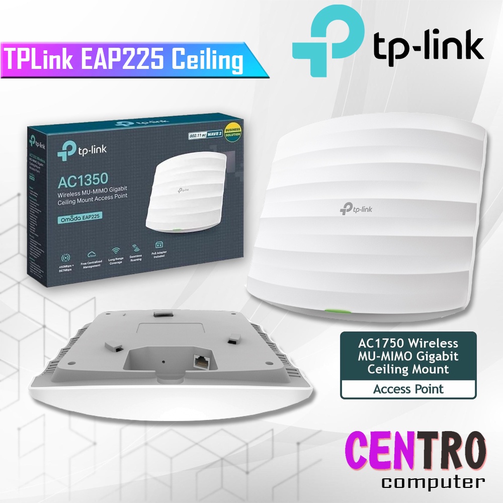 Access Point TPLink EAP225 AC1350 Wireless MU-MIMO Gigabit Ceiling-tp-link EAP225