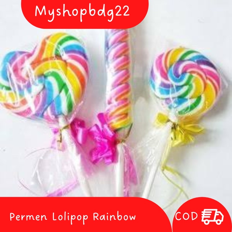 Lolipop Rainbow Murah / Permen Lolipop Pelangi / Permen Lolipop