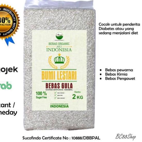 

10.10 sale Beras Organik Bebas Gula (White Rice Sugar Free) 2kg serbuuu !