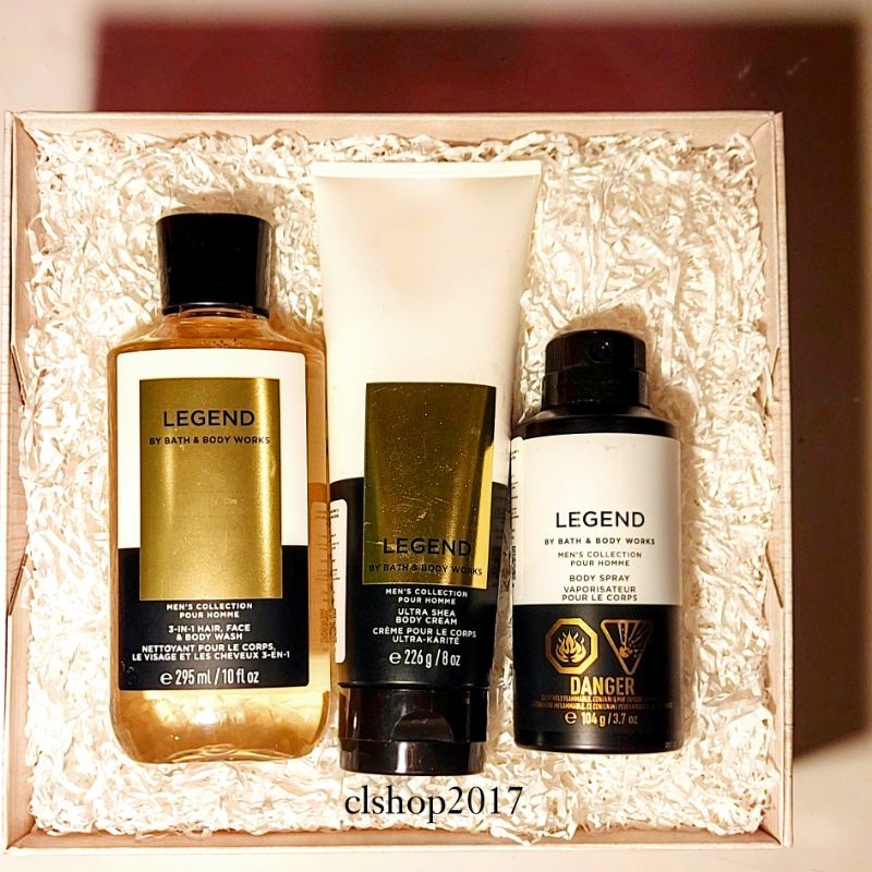 BBW MEN LEGEND GIFT SET PAKET BATH &amp; BODY WORKS