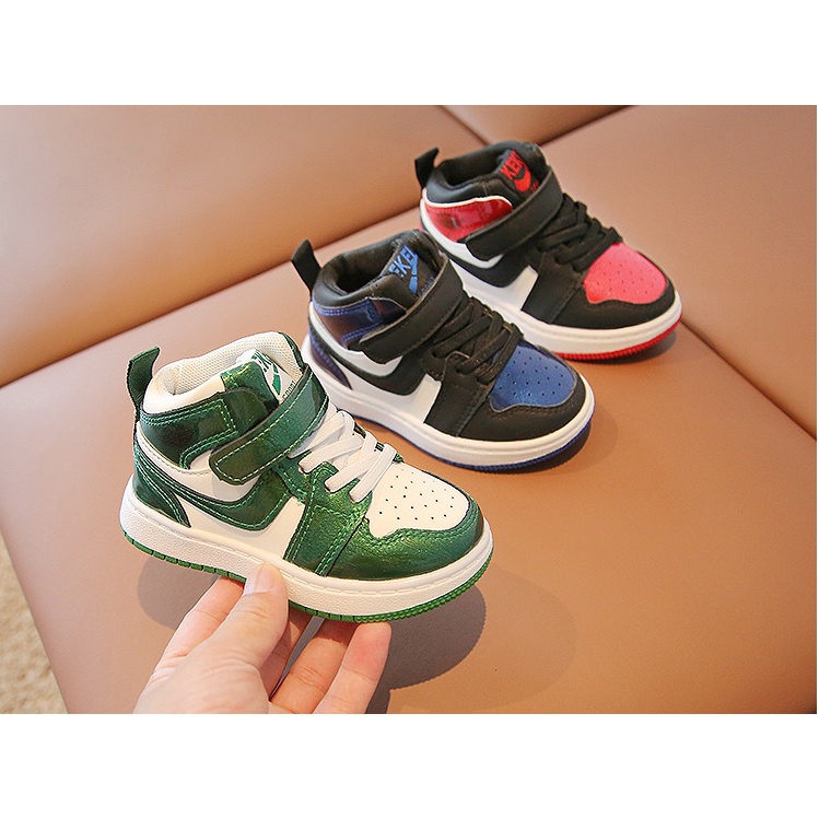 Sepatu Sneakers Anak Sepatu Anak Semi Boots Sepatu Fashion Anak Import JORDAN NEW MERAHBIRU