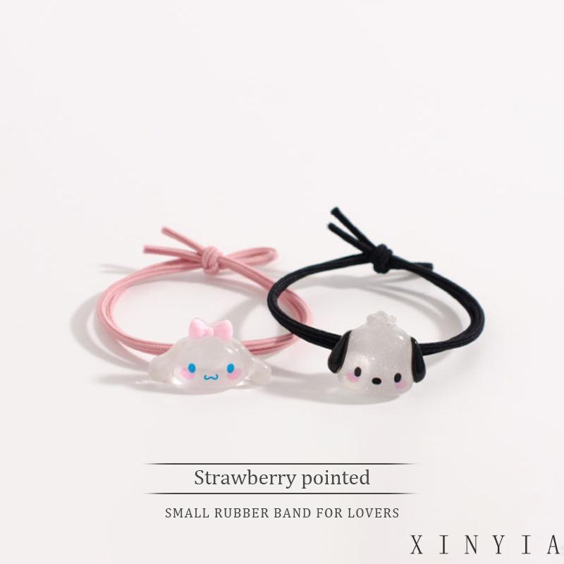 【Bayar di tempat】2PCS Cartoon Kulomi Bracelet Tali Rambut Gelang Karet Magnetik Bentuk Anjing Pochacco Untuk Pasangan Pacar perempuan