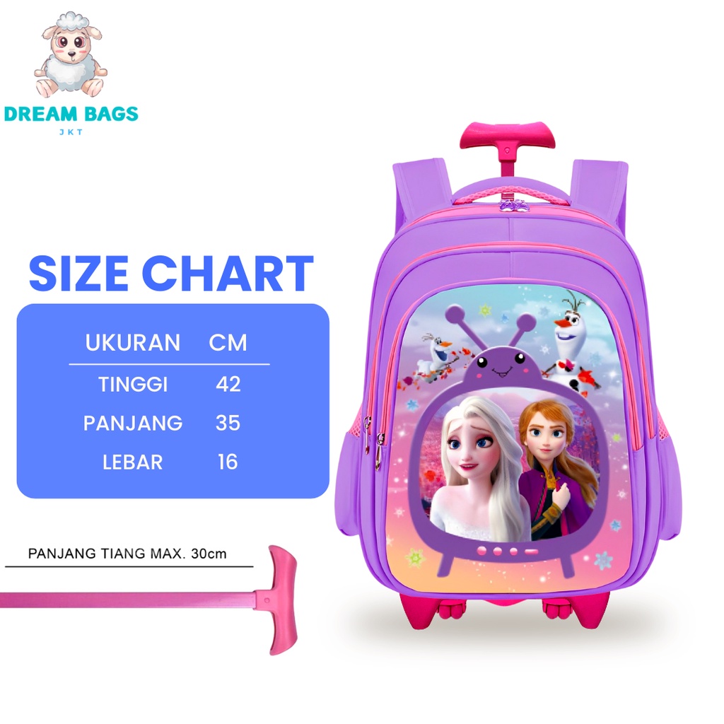 Tas Troli Anak Perempuan Karakter Timbul Dream Bags Tas Koper Anak Tas Koper Anak Perempuan