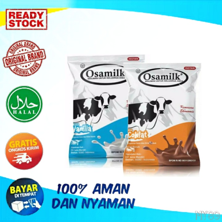 

PAKET 1KG/600gr 2 PAK OSAMILK 500gr/300gr RASA VANILA+COKLAT SUSU GEMUK BADAN SEMUA USIA