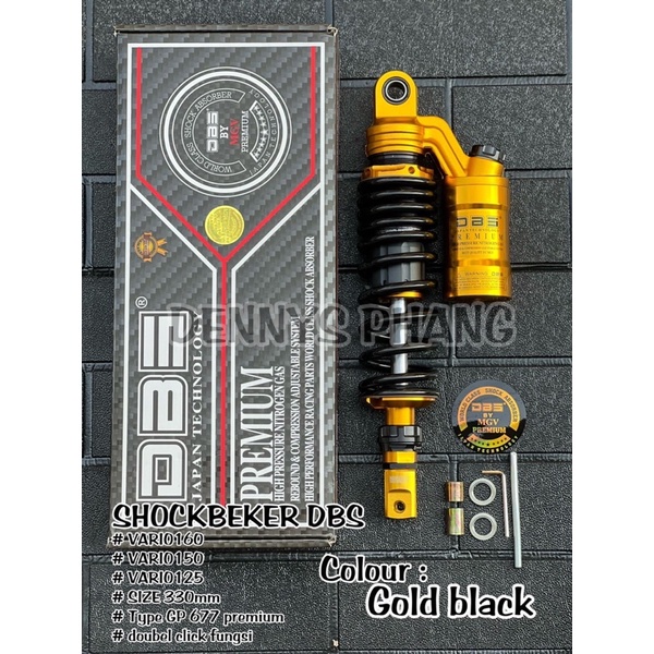 Shock DBS 677 GP Series Premium EXTREM Matic Singel Shock 330mm Shockbreaker Matic Tabung Atas Mio Fino Soul Fazzio Lexi Xeon Beat Scoopy Genio Click Vario125 150 FOURSIX_46