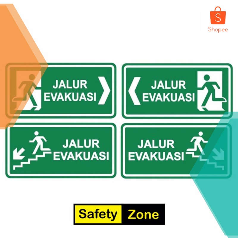

Grosir Rambu Sign Jalur Evakuasi 30cm x 80cm Rambu K3 Plat / Acrilik Keren
