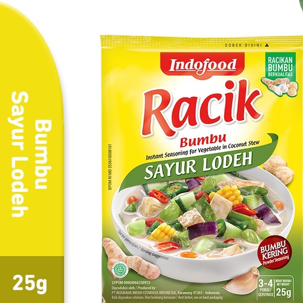 

Indofood Bumbu Racik Sayur Lodeh 25gr // Bumbu Racik Sayur Lodeh