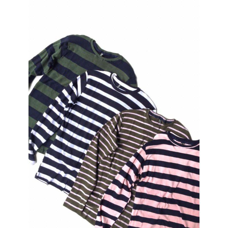 kaos stripe lengan panjang