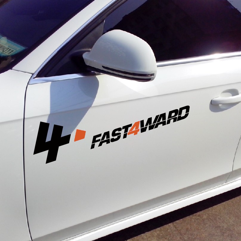 JDM FAST4WARD Stiker Balap Garis Lurus Stiker Mobil Kaca Depan Pintu Bumper Body Decoration Midnight Decal Untuk Honda