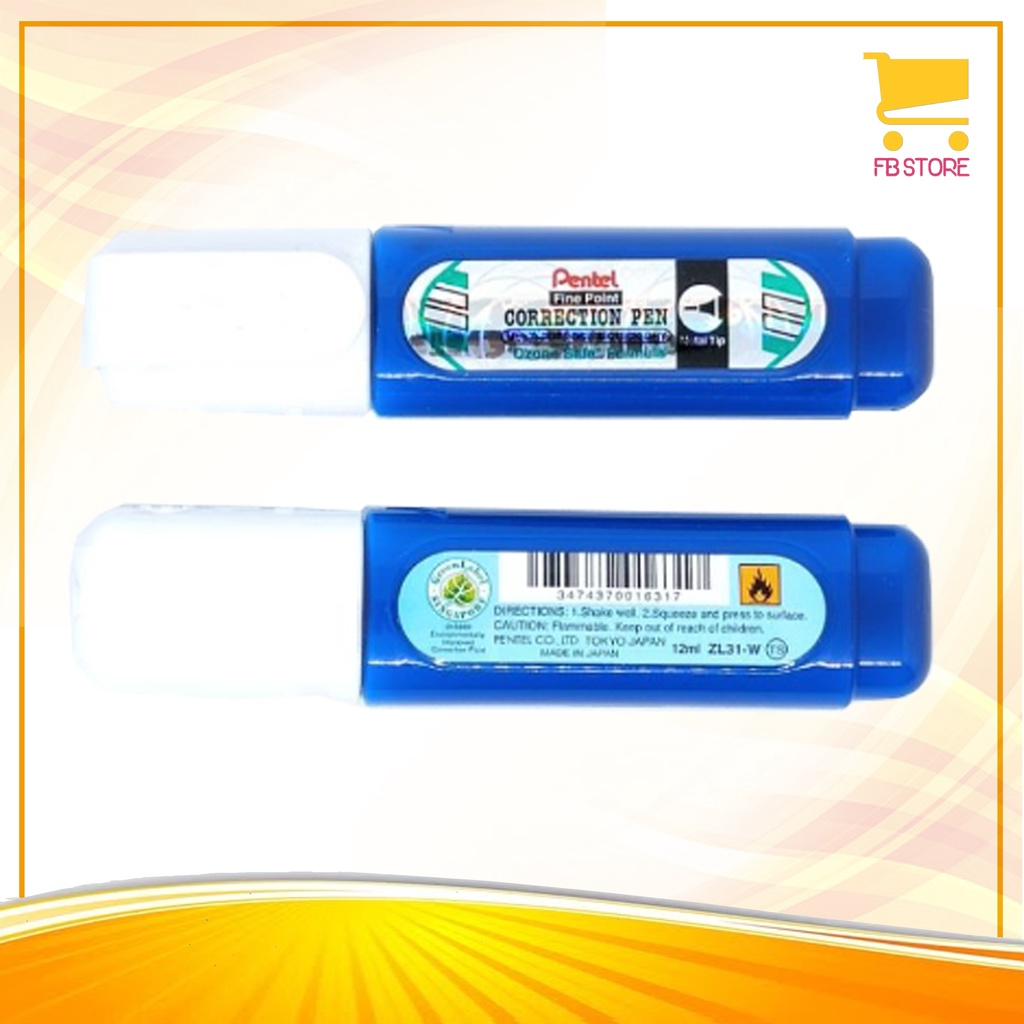 

Tip Ex Pentel Fine Point Correction Pen 12ml Original Per Pcs