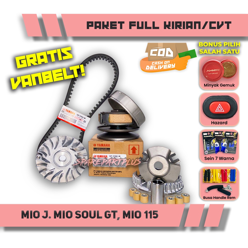 PAKET FULL KIRIAN/CVT MIO J, MIO SOUL GT GRATIS VANBELT