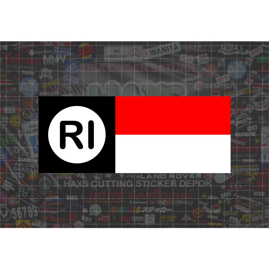 Cutting Sticker Bendera RI Ukuran 15 x 6 Cm Untuk Motor Mobil