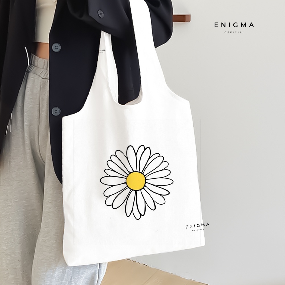 TERBARU TOTEBAG KANVAS PREMIUM ENIGMA TAS WANITA TOTE BAG AESTHETIC