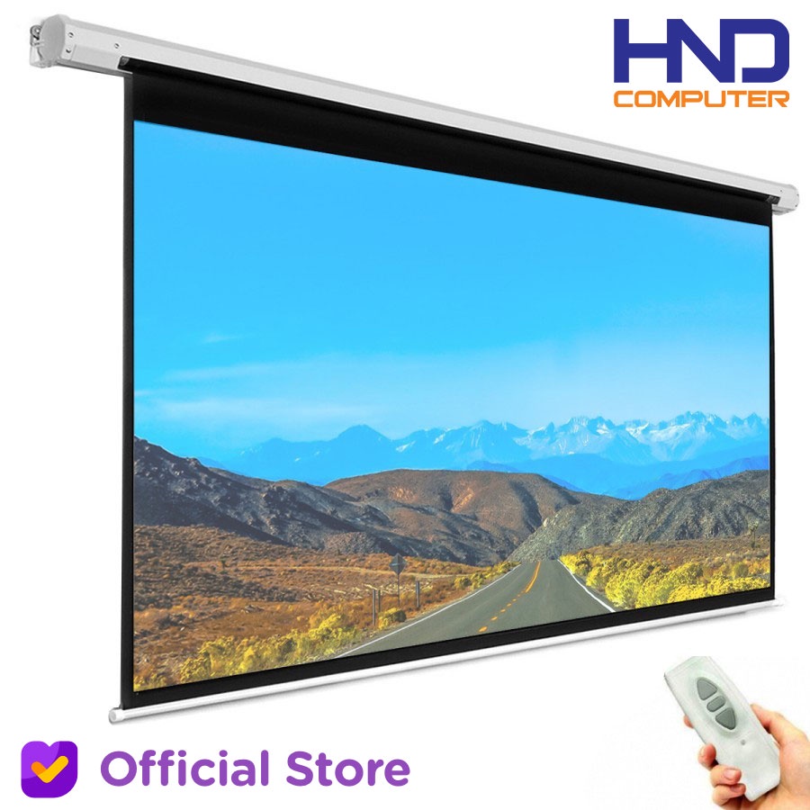 Screen Projector Motorized Layar Proyektor 120 Inch