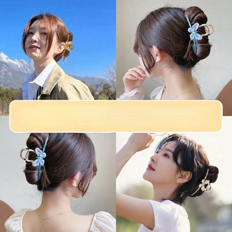 Jepit Rambut Model Butterfly Clip Ukuran Besar Gaya Korea Untuk Wanita