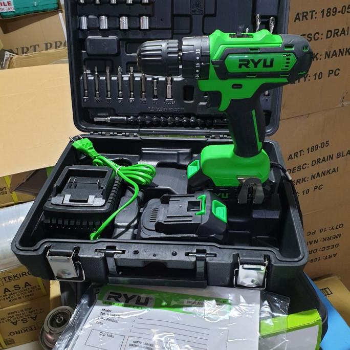 Cordless Impact Drill Ryu Rci20V Rci 20V Mesin Bor Batre Baterai Ryu
