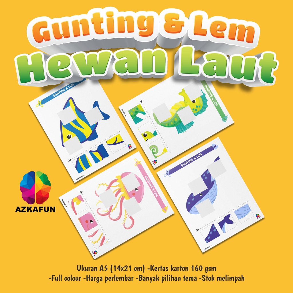 

Lembar aktivitas HEWAN LAUT - Aktifitas Gunting dan Lem