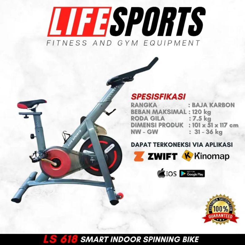 Alat fitness sepeda Spining Bike Life Sport