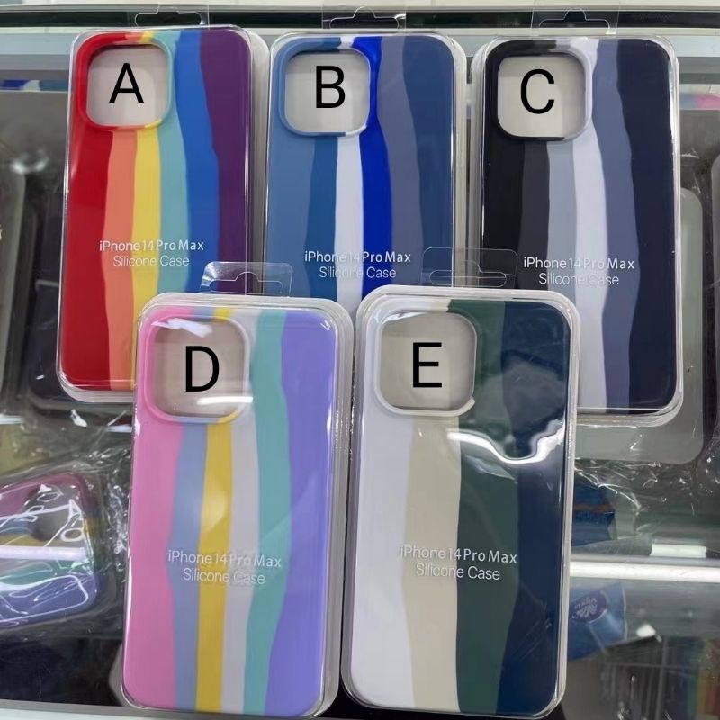 Rainbow Silicone Case for iPhone 14 / 14 Plus / 14 Pro / 14 Pro Max