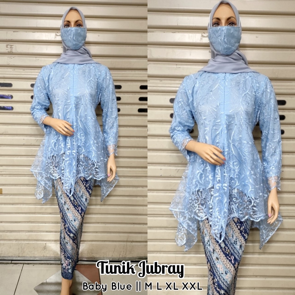 Setelan kebaya tunik jubrai busui friendly | Kebaya modern | Kebaya Favorite | Baju outfit pesta wisuda lamaran pernikahan tunangan Size M L XL XXL