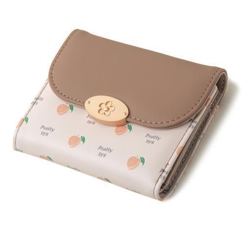 DOMPET LIPAT WANITA IMPORT PRETTYZYS ORI KULIT COKLAT SAMANTHA WA586B7 KOREA MINI IMPORT LUCU KECIL KARTU UANG KOIN PENDEK CEWEK KEKINIAN KOREA BRANDED SIMPLE PREMIUM