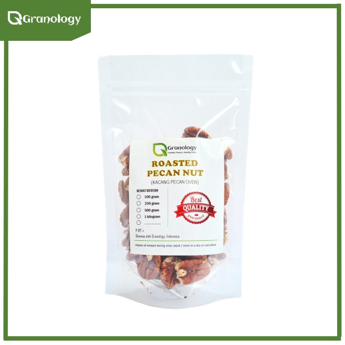 Kacang Pecan Oven / Roasted Pecan Nut (250 gram) by Granology