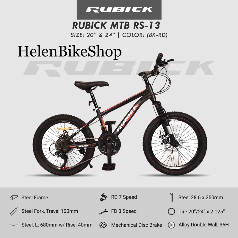 Sepeda MTB 20inch Rubick 21 Speed
