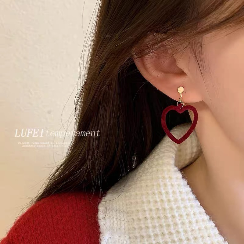 Anting Klip Tanpa Lubang Telinga Panjang Bahan 925 Silver Gaya Retro Untuk Wanita