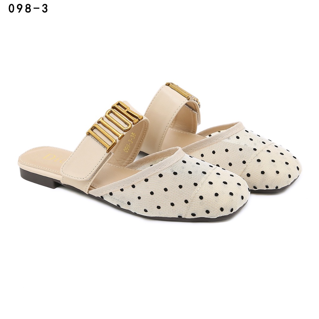 DR Mesh Polka Dot Flats Shoes 098-3