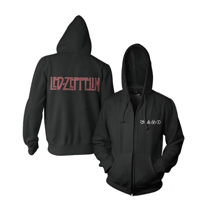Jaket Hoodie Sweater Led Zeppelin Sweatshirt Zipper