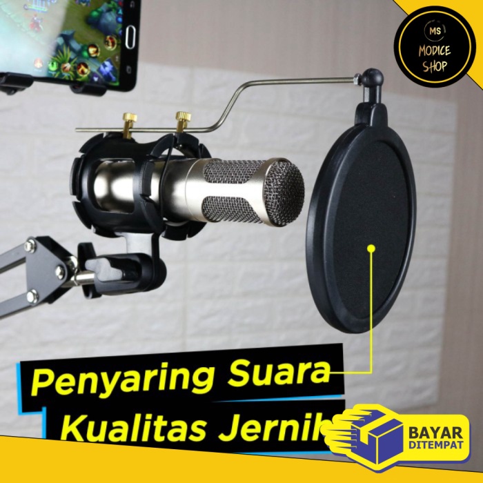 Dijual Stand Podcast Holder Mic  HP Remax Mobile Recording Studio CK100Mic Berkualitas