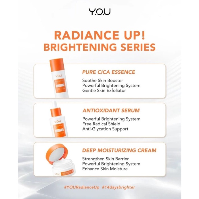 YOU Radiance Up Pure Cica Essence Moisturizing Cream Brightening Serum