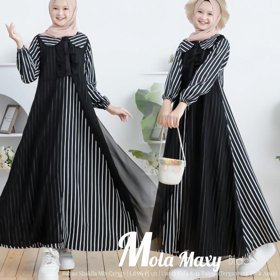 c0✣Terkini➺ Mola Maxy Gamis Anak Remaja Tanggung Premium Bahan Shakilla IMPORT D71 ➺