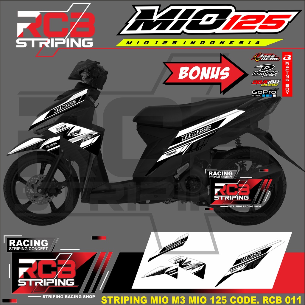 Stiker Striping Variasi Mio M3 Striping Mio M3 / Mio Z / Mio 125 RCB 11