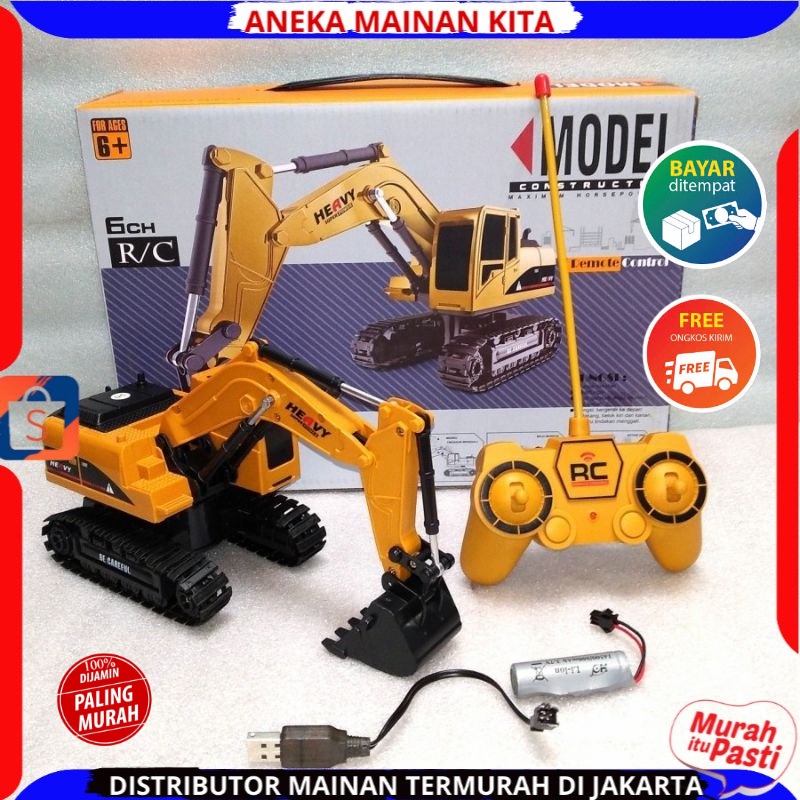 Mainan Anak RC Truck Beko Excavator 360 Degree Truck Konstruksi Remote Control