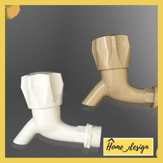 Kran Air Plastik TEMBOK TESON / Keran Tembok Mahkota Engkol / Keran Air Plastik Kran Pvc 1/2 Putar