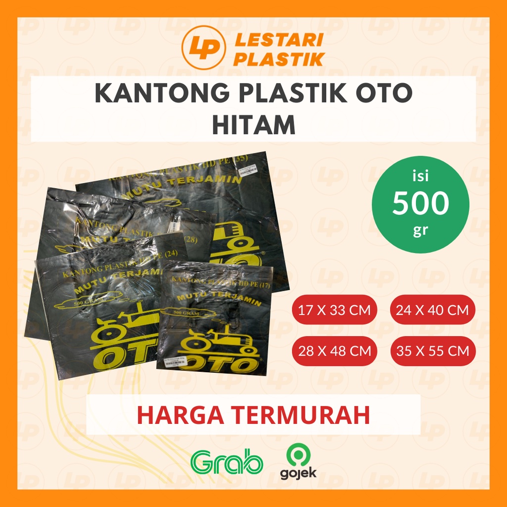 [TERMURAH] KANTONG PLASTIK HD PE OTO HITAM UK. 17 24 28 35 / KRESEK MURAH / KANTONG KRESEK HITAM / T